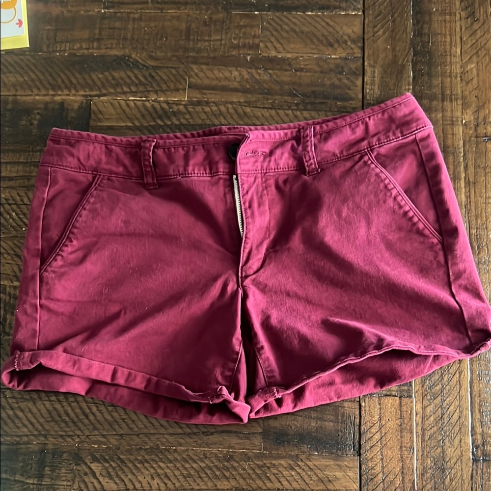 American Eagle Burgundy Shorts